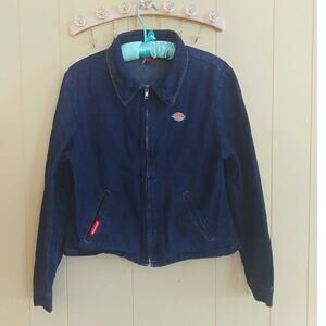Dickies Girl Zipper Closure Madison Demin Jacket Size Large